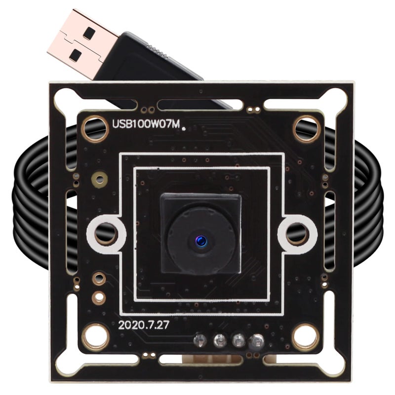 ELP 720P USB Camera Super Mini Embedded Webcam Board with 45degree M7 Lens Megapixel HD OV9712 Camera Module USB for Laptop USB2.0 UVC Video PC Camera Module,with 3.3ft/1m Cable for Computer - Image 1